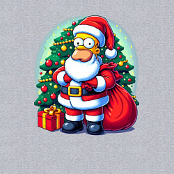 Свитшот хлопковый мужской Santa Simpson - ai art, цвет: меланж — фото 2