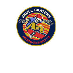 Свитшот хлопковый мужской Skull skaters, цвет: белый — фото 2