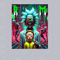 Свитшот хлопковый мужской Rick and Morty - horror fantasy, цвет: меланж — фото 2