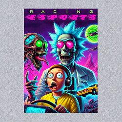 Свитшот хлопковый мужской Rick and Morty - racing esports, цвет: меланж — фото 2