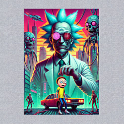 Свитшот хлопковый мужской Рик подарил Морти автомобиль - нейроарт, цвет: меланж — фото 2