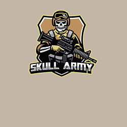 Свитшот хлопковый мужской Skull army, цвет: миндальный — фото 2