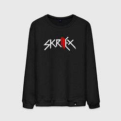 Свитшот хлопковый мужской Skrillex - logo, цвет: черный