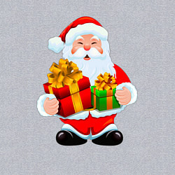 Свитшот хлопковый мужской Дед Мороз принёс подарки, цвет: меланж — фото 2