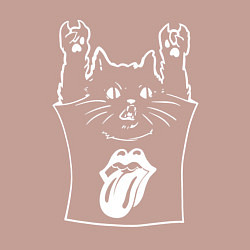 Свитшот хлопковый мужской Rolling Stones - cat rock, цвет: пыльно-розовый — фото 2