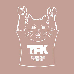 Свитшот хлопковый мужской Thousand Foot Krutch - cat rock, цвет: пыльно-розовый — фото 2