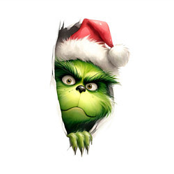 Свитшот хлопковый мужской Гринч похититель рождества в ожидании нового года, цвет: белый — фото 2