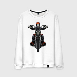 Свитшот хлопковый мужской Dead racer, цвет: белый