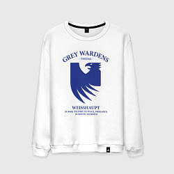 Свитшот хлопковый мужской Grey Wardens - Dragon Age, цвет: белый