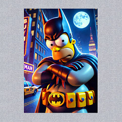 Свитшот хлопковый мужской Batsimpson - ai art collaboration, цвет: меланж — фото 2