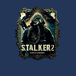 Свитшот хлопковый мужской Stalker 2 heart of Chornobyl radiations, цвет: тёмно-синий — фото 2