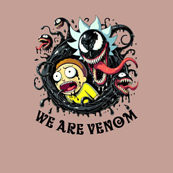 Свитшот хлопковый мужской We are Venom - fantasy meme, цвет: пыльно-розовый — фото 2