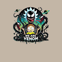 Свитшот хлопковый мужской Rick and Morty - Venom slime, цвет: миндальный — фото 2