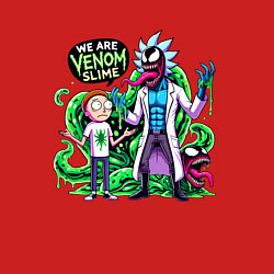 Свитшот хлопковый мужской We are Venom slime - Rick and Morty, цвет: красный — фото 2