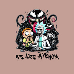 Свитшот хлопковый мужской Morty and Rick - we are Venom meme, цвет: пыльно-розовый — фото 2