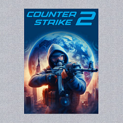 Свитшот хлопковый мужской Counter Strike 2 - shooter, цвет: меланж — фото 2