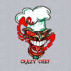 Свитшот хлопковый мужской Crazy chef, цвет: меланж — фото 2