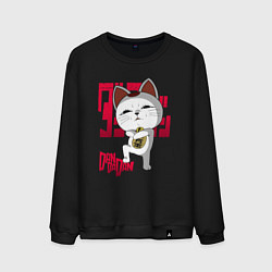 Свитшот хлопковый мужской Турбо бабка, цвет: черный