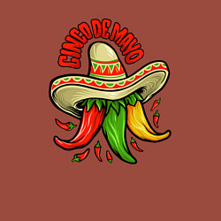 Свитшот хлопковый мужской Cinco de mayo, цвет: кирпичный — фото 2