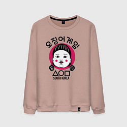 Свитшот хлопковый мужской South Korea girl, цвет: пыльно-розовый