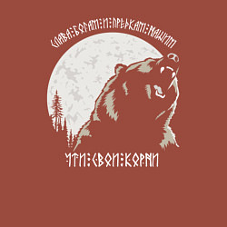 Свитшот хлопковый мужской Велес - чти свои корни, цвет: кирпичный — фото 2