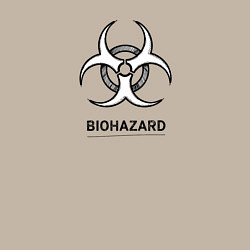 Свитшот хлопковый мужской Biohazard черно белый, цвет: миндальный — фото 2