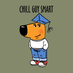 Свитшот хлопковый мужской Chill guy smart, цвет: авокадо — фото 2
