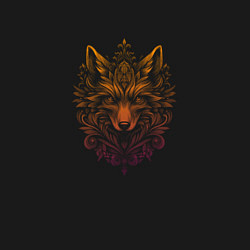 Свитшот хлопковый мужской Магический лис, цвет: черный — фото 2