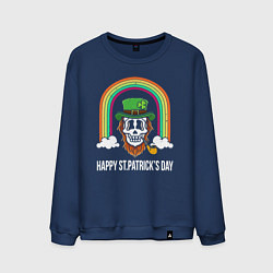 Мужской свитшот Happy St Patricks day - skull