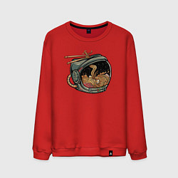 Свитшот хлопковый мужской Космическая лапша, цвет: красный