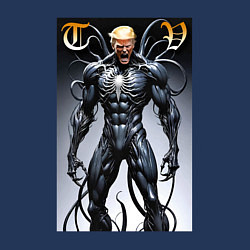 Свитшот хлопковый мужской Venom-Trump collaboration - ai art fantasy, цвет: тёмно-синий — фото 2