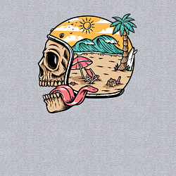 Свитшот хлопковый мужской Skull summer, цвет: меланж — фото 2