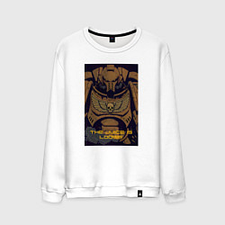 Свитшот хлопковый мужской Вархаммер 40к - арт, цвет: белый