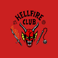 Свитшот хлопковый мужской Stranger things - hellfire club, цвет: красный — фото 2