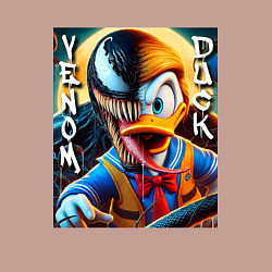 Свитшот хлопковый мужской Venom-Duck - ai art fantasy, цвет: пыльно-розовый — фото 2