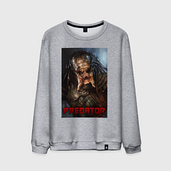 Свитшот хлопковый мужской Predator movie, цвет: меланж