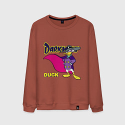 Свитшот хлопковый мужской Чёрный плащ - Кряк Лапчатый, цвет: кирпичный