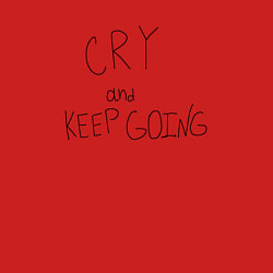 Свитшот хлопковый мужской Cry and keep going, цвет: красный — фото 2