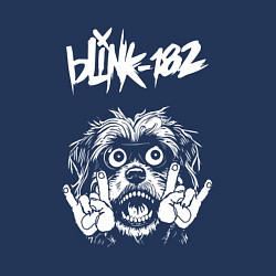 Свитшот хлопковый мужской Blink 182 rock dog, цвет: тёмно-синий — фото 2