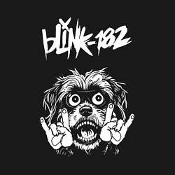 Свитшот хлопковый мужской Blink 182 rock dog, цвет: черный — фото 2