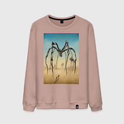 Свитшот хлопковый мужской Паук Дали и Буржуа цвет, цвет: пыльно-розовый