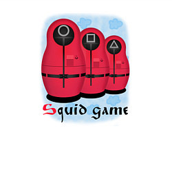 Свитшот хлопковый мужской Squid game matryoshka edition, цвет: белый — фото 2