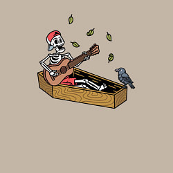 Свитшот хлопковый мужской Песни из гроба, цвет: миндальный — фото 2