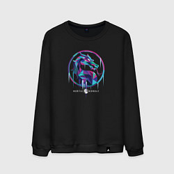 Свитшот хлопковый мужской Мортал Комбат Саб-Зиро эмблема, цвет: черный