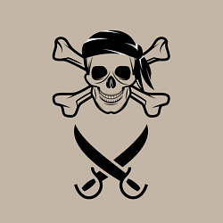 Свитшот хлопковый мужской Пара пиратов мужчина, цвет: миндальный — фото 2