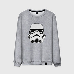 Свитшот хлопковый мужской Мужской шлем имперского солдата - для пары, цвет: меланж