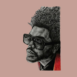 Свитшот хлопковый мужской Blinding lights the weeknd, цвет: пыльно-розовый — фото 2