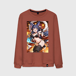 Свитшот хлопковый мужской Yuel Yuri sexy Granblue Fantasy, цвет: кирпичный