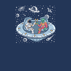Свитшот хлопковый мужской Space party, цвет: тёмно-синий — фото 2