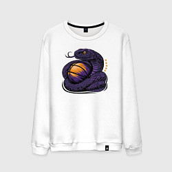 Свитшот хлопковый мужской Black mamba basketball, цвет: белый